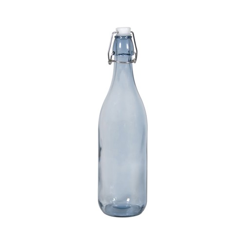 Botella de vidrio de 1l, color azul, ACTUEL