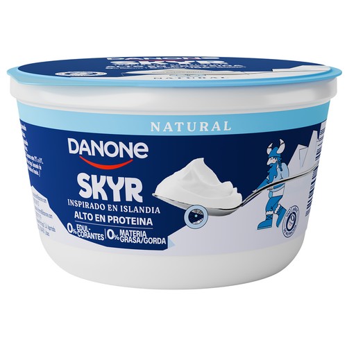 DANONE Skyr natural con alto contenido en proteína y 0% materia grasa 480 g.
