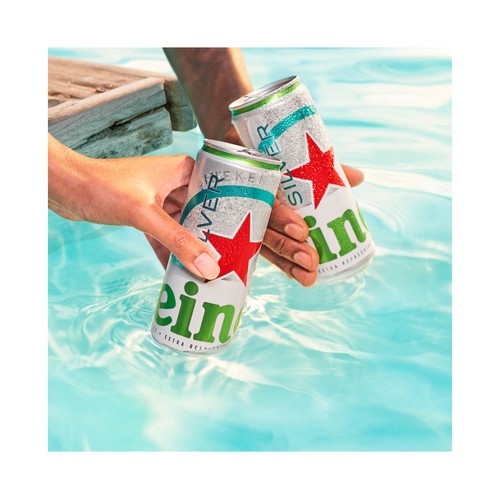 HEINEKEN SILVER  Cerveza sabor extra refrescante lata 33 cl.