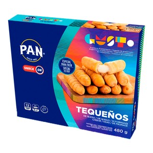 Tequeños rellenos de queso fresco envueltos en masa crujiente 480 g.