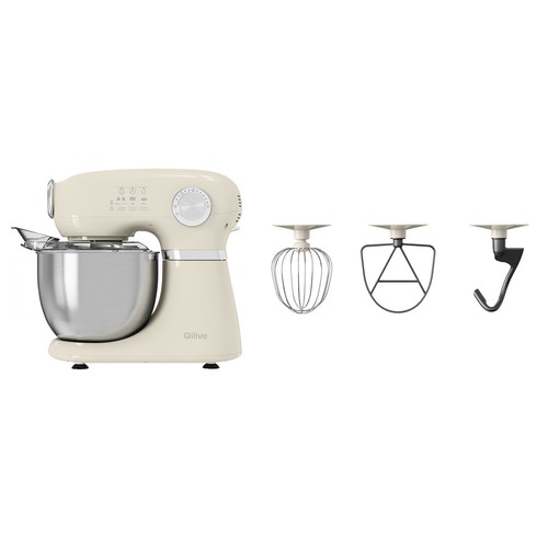 Robot pastelero QILIVE Q.5212, 1300W, 12 velocidades, 5 litros, incluye 3 accesorios.