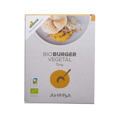 AHIMSA Burger ecológica de Seitán al curry AHIMSA 150 g.