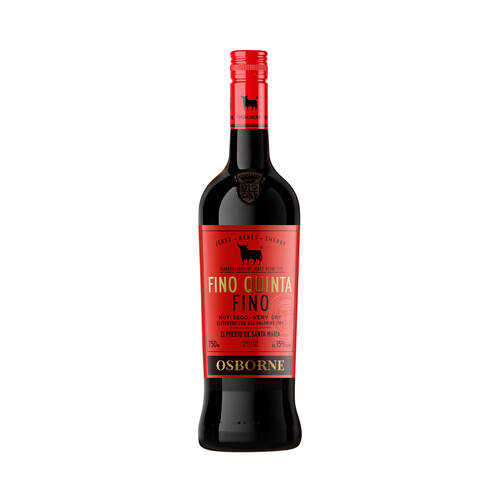 FINO QUINTA de Osborne Vino fino muy seco con D.O. Jerez - Xérés - Sherry botella de 75 cl.