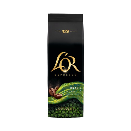 Café en grano Brazil, intensidad 6, L´OR 500 g.