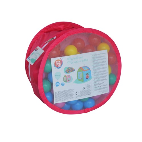 Casa con 100 bolas, 90x90x100 cm, ONE TWO FUN ALCAMPO.