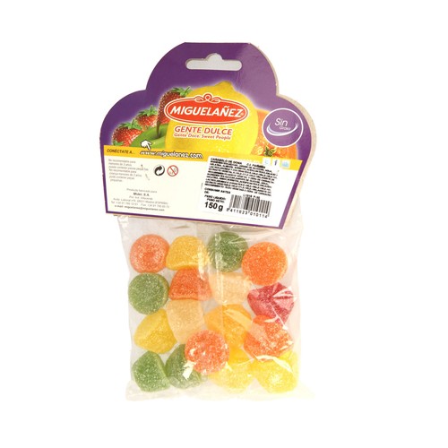MIGUELAÑEZ Caramelos de goma de colores con sabor a frutas (sin grasa) 150 gr.