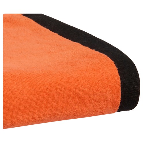 Toalla de playa 90x160cm 360grs 100% algodón, lisa velour color naranja. ACTUEL