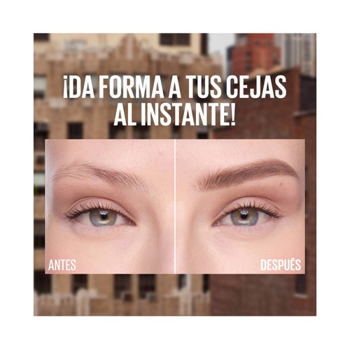 MAYBELLINE Quick shaper tono 06 Deep brown Lápiz moldeador de cejas con acabado natural.