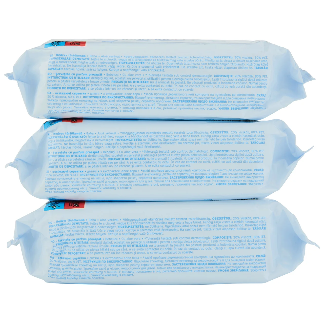 PRODUCTO ALCAMPO Baby Toallitas húmedas para bebé con aloe vera y acción refrescante 3 x 72 uds.
