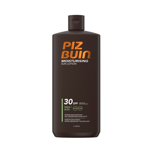 PIZ BUIN Moisturising  Protector solar ultra hidratante con FPS 30 (alto) 400 ml.