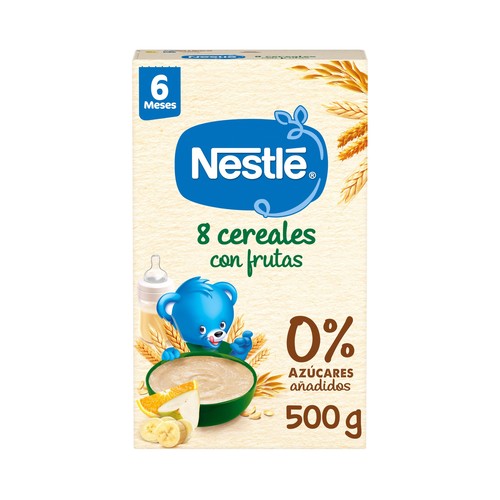 NESTLÉ Papilla de 8 cereales con fruta a partir de 6 meses 475 g.