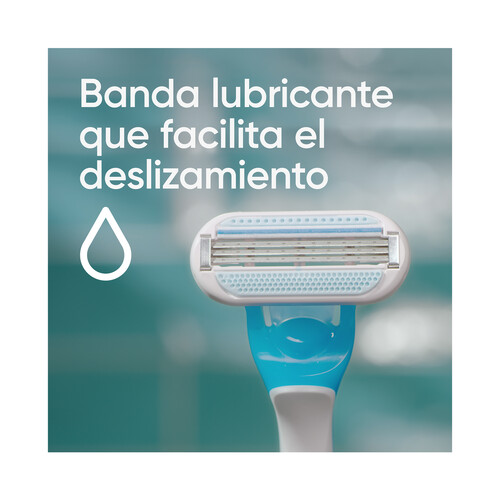 VENUS Maquinilla desechable para depilación femenina con cabezal de 3 hojas VENUS Oceana de Gillette 4 uds.