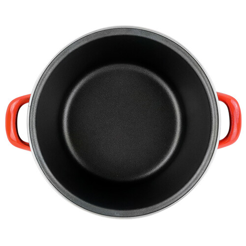 Olla de acero vitrificado con tapa, 20 cm., apto para inducción, SFUMATO MAGEFESA.