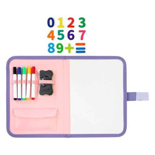 Pizarra blanca con funda, 5 rotuladores y borrador. ALCAMPO