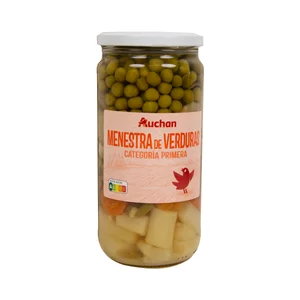 PRODUCTO ALCAMPO Menestra de verduras al natural frasco de 400 g.