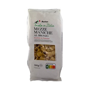 PRODUCTO ALCAMPO Pasta mezze maniche al bronzo Tavola in Italia 500 g.