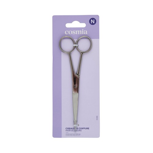 COSMIA Tijeras de peluqueria de acero inoxidable, para corte limpio y preciso.