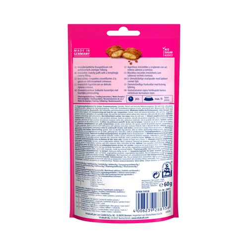 VITAKRAFT Snacks para gatos crispy crunch salmón 60 gr.