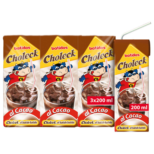 CHOLECK Batido de chocolate CHOLECK 3 x 200 ml.