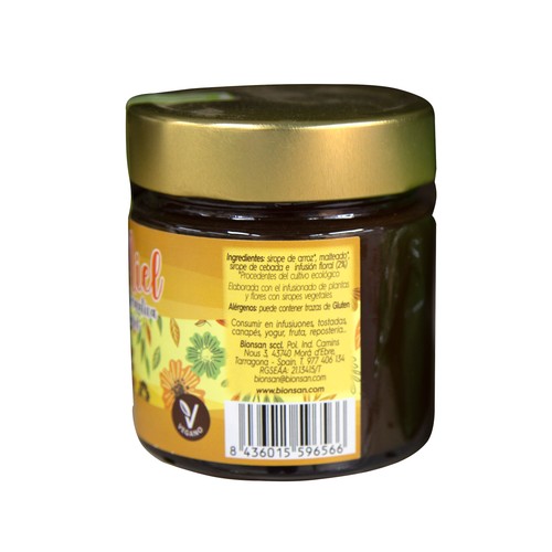 Miel vegana multifloral ecológica VEGGIMIEL 305 g.