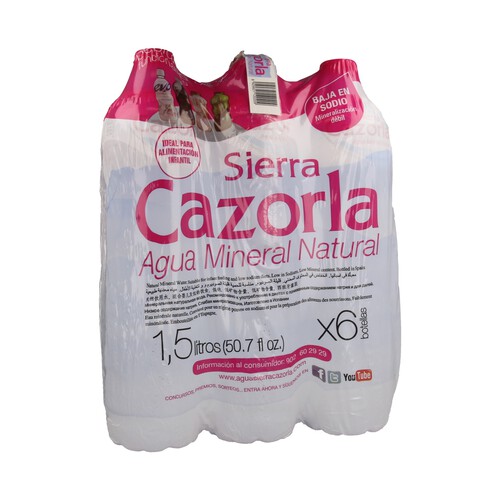 SIERRA DE CAZORLA Agua mineral pack de 6 uds. x 1,5 l.