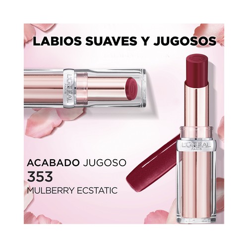 L´ORÉAL PARIS Color riche shine tono 353 mulberry ecstatic. Pintalabios con acabado jugoso y brillante.