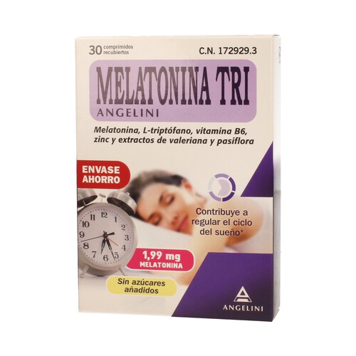 MELATONINA TRI Complemento alimenticio que contribuye a regular el ciclo del sueño MELATONINA Tri 30 comprimidos.