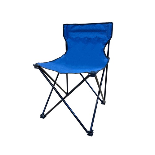 Silla de camping plegable DE 45x45x70cm, en acero, color azul, GARDENSTAR.