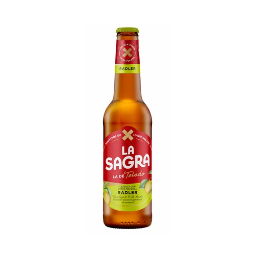 Cerveza radler con limón LA SAGRA botella de 33 cl