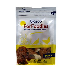 Imagen de BIOZOO MASCOTAS Hueso de calcio envuelto con pollo 100 g.