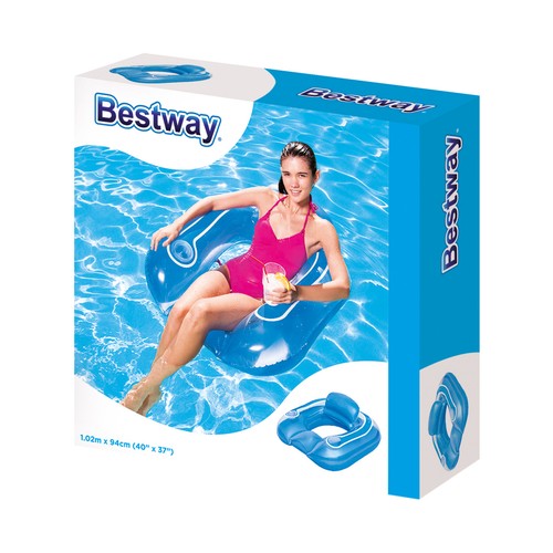 Colchoneta Sillón Hinchable para piscina con respaldo. BESTWAY.