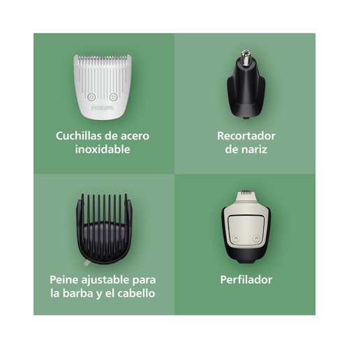 Afeitadora multifunción PHILIPS MG5921/15, autonomía 120 min, uso en seco y humedo. .