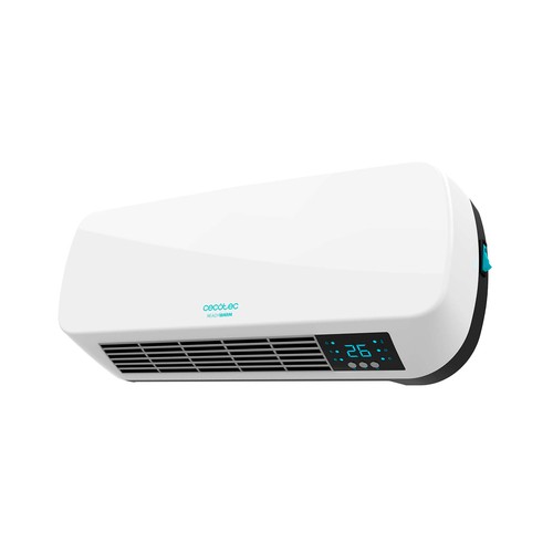 Calefactor cerámico de pared CECOTEC Ready Warm 5200 Box Ceramic, 2000 W, pantalla LED, mando a distancia y protección IPX2.