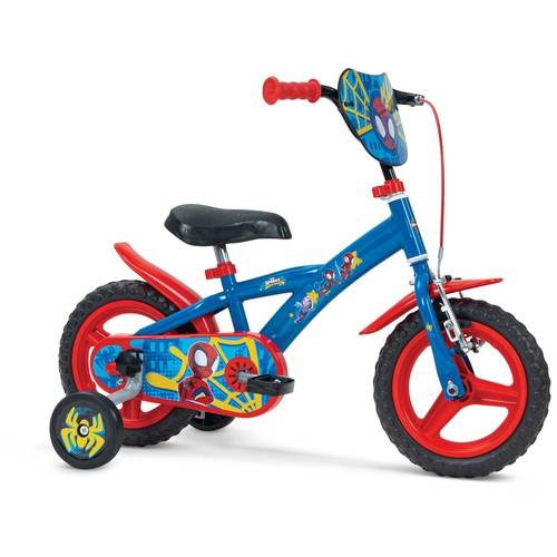 Bicicleta infantil 12" con cuadro de acero y frenos delanteros Caliper, SPIDERMAN.