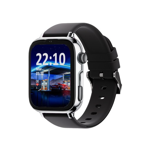 Smartwatch SAVEFAMILY SaveWatch Plus 2, Esfera Plata, Correa de Silicona Black".