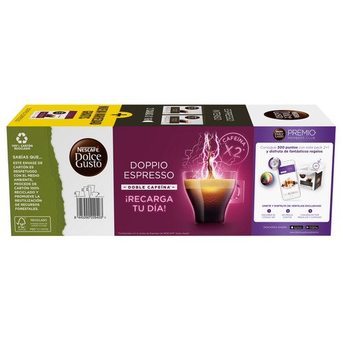 NESCAFÉ DOLCE GUSTO Café en cápsulas intenso y doppio pack de 3 cajas, 46 uds.