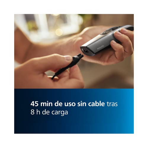 Cortapelos PHILIPS Hairclipper HC3525/15, uso con o sin cable, 13 longitudes, 2 peine-guía, autonomía hasta 45min..