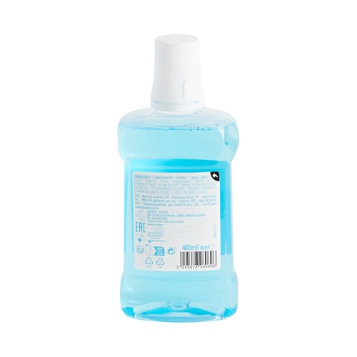 PRODUCTO ECONÓMICO ALCAMPO Enjuague bucal sin alcohol, de uso diario y con sabor a menta 400 ml.