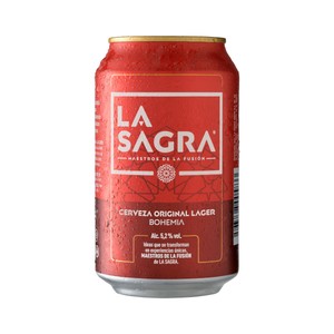 Imagen de LA SAGRA Cerveza rubia Lager lata de 33 cl.