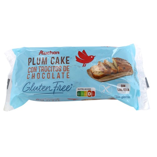 Plumcake con trocitos de choco sin gluten PRODUCTO ALCAMPO 240 g.