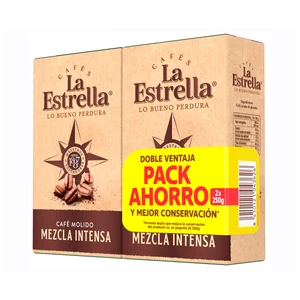 LA ESTRELLA Café molido mezcla intensa pack 2 uds. x 250 g.
