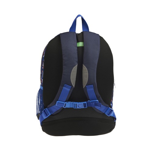 Mochila juvenil de 43cm, 2 compartimentos, color azul, ALCAMPO.