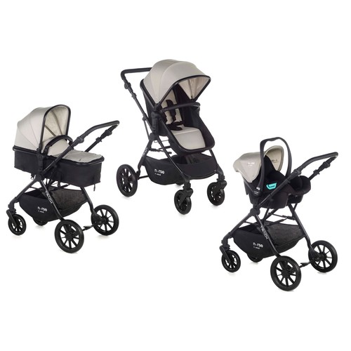 Coche NURSE by JANÉ combi trio 2en1;, ligera, hasta bebes de 22kg, color Iron 