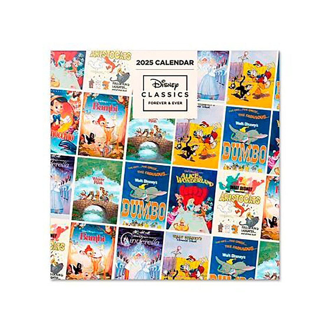 Calendario de pared 2025, Disney Classic Films, 30 x 30, GRUPO ERIK