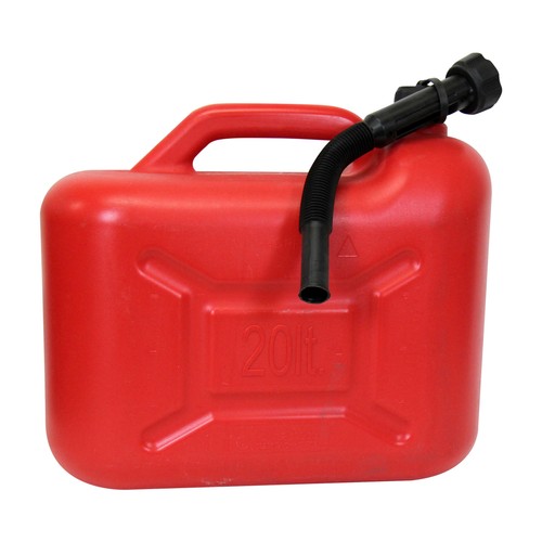 Bidón de 20 litros, homologado y resistente plástico de color rojo ROLMOVIL.