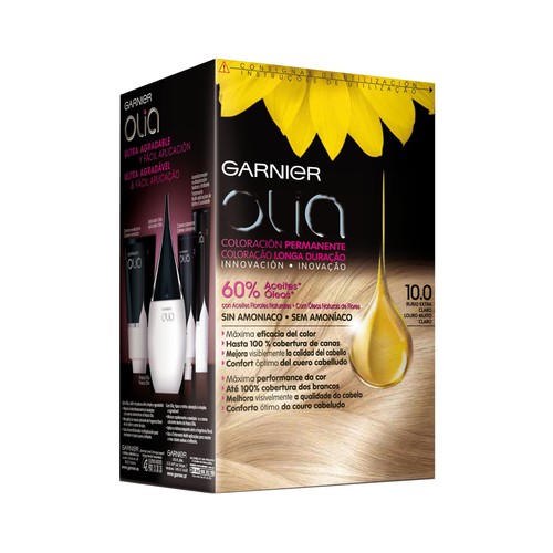 GARNIER Olia Tinte de pelo color rubio extra claro, tono 10.0.