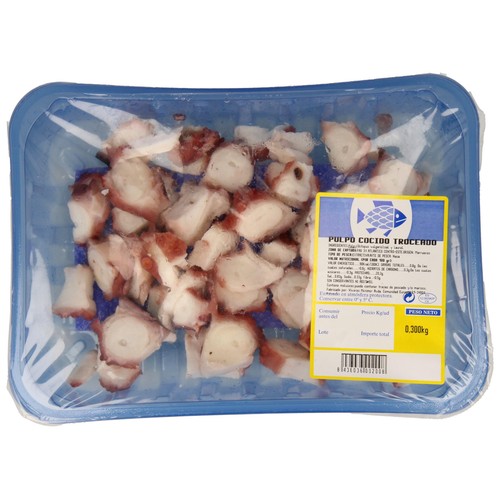 Pulpo cocido troceado 300 g.