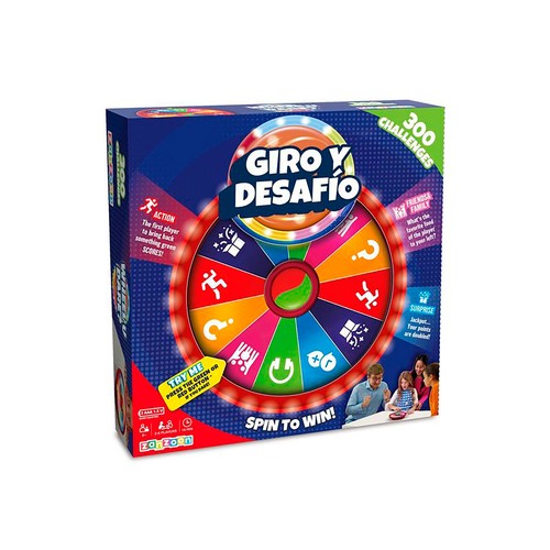 Juego de mesa giro y desafío, +8 años.