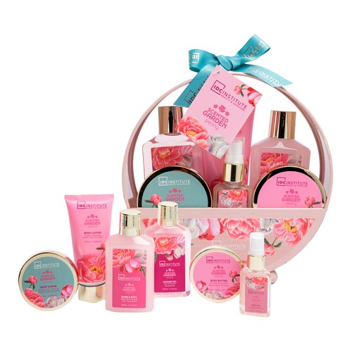 IDC INSTITUTE Scented garden Cesta con productos para el cuidado y la higiene personal.