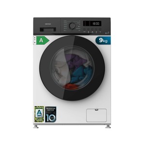 Lavadora CECOTEC Bolero Dresscode 9155, color blanco, 9KG, Clasificación energética: A, 1400RPM, H: 84,5cm, A: 59,5cm, F: 59cm.